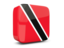 Тринидад и Тобаго. Глянцевая квадратная иконка 3d. Скачать иллюстрацию.