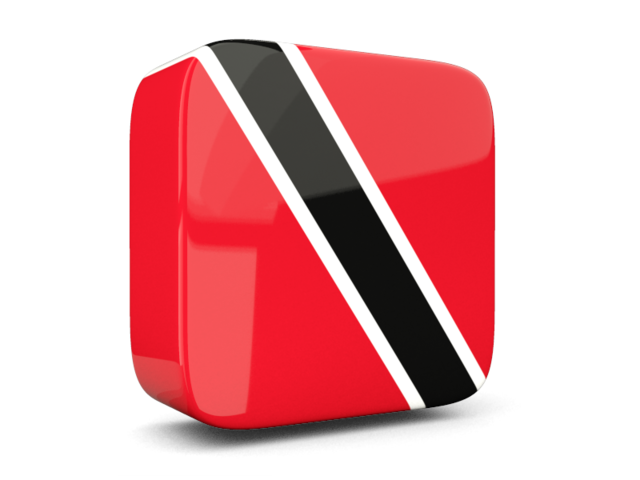 Glossy square icon 3d. Download flag icon of Trinidad and Tobago at PNG format