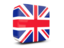 United Kingdom. Glossy square icon 3d. Download icon.