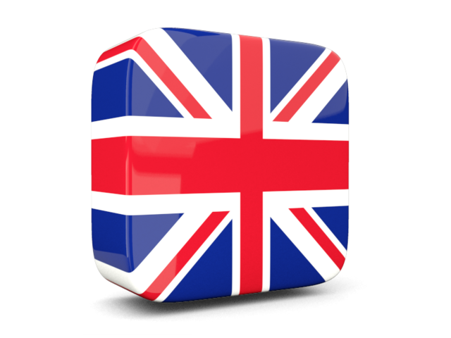 Glossy square icon 3d. Download flag icon of United Kingdom at PNG format