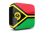 Vanuatu. Glossy square icon 3d. Download icon.