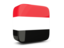 Йемен. Глянцевая квадратная иконка 3d. Скачать иллюстрацию.
