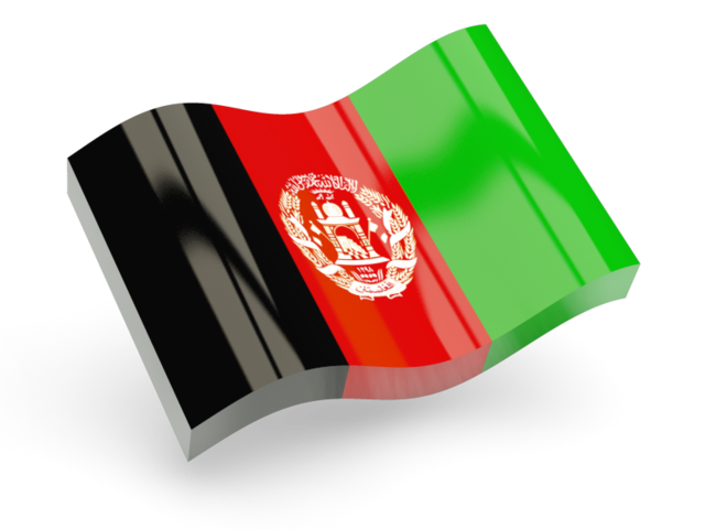 Glossy wave icon. Download flag icon of Afghanistan at PNG format