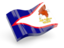 American Samoa. Glossy wave icon. Download icon.