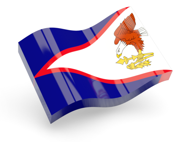 Глянцевая волнистая иконка. Скачать флаг. Американское Самоа