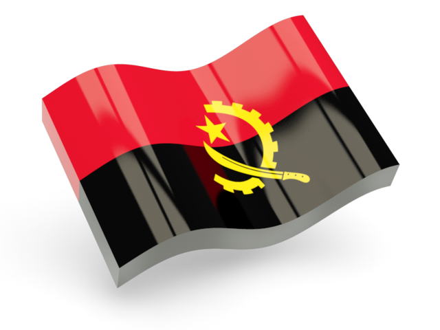 Glossy wave icon. Download flag icon of Angola at PNG format