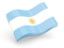 Argentina. Glossy wave icon. Download icon.