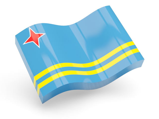 Glossy wave icon. Download flag icon of Aruba at PNG format