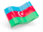 Azerbaijan. Glossy wave icon. Download icon.