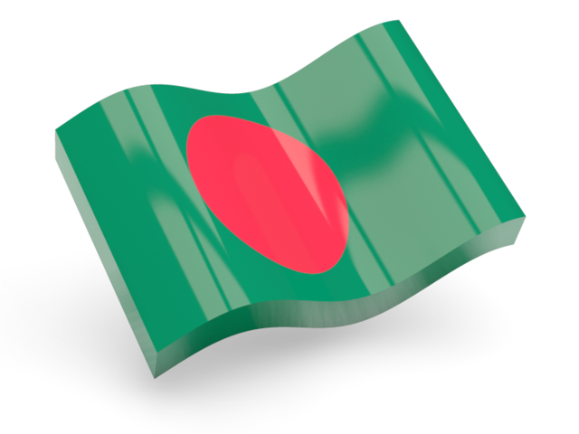 Глянцевая волнистая иконка. Скачать флаг. Бангладеш