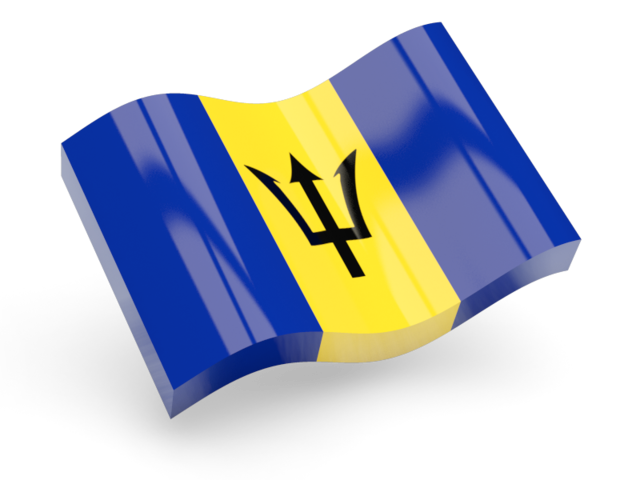 Глянцевая волнистая иконка. Скачать флаг. Барбадос