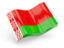 Belarus. Glossy wave icon. Download icon.