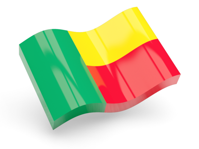 Glossy wave icon. Download flag icon of Benin at PNG format