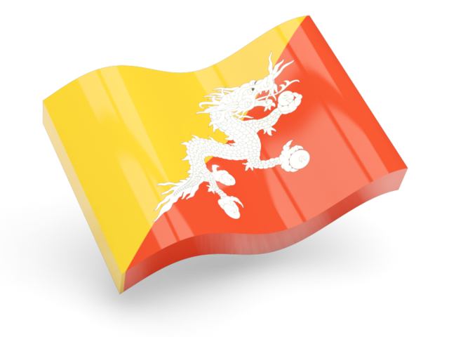 Glossy wave icon. Download flag icon of Bhutan at PNG format