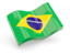 Brazil. Glossy wave icon. Download icon.