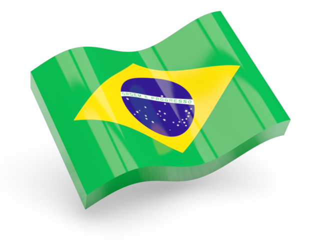 Glossy wave icon. Download flag icon of Brazil at PNG format