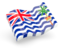 British Indian Ocean Territory. Glossy wave icon. Download icon.