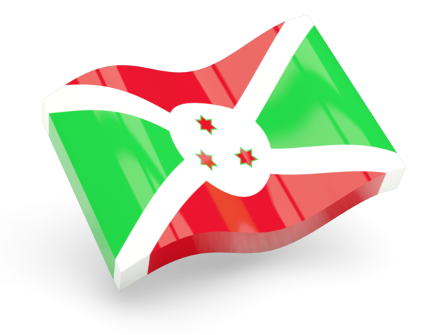 Глянцевая волнистая иконка. Скачать флаг. Бурунди