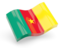 Cameroon. Glossy wave icon. Download icon.