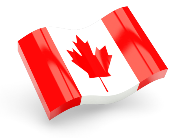 Глянцевая волнистая иконка. Скачать флаг. Канада