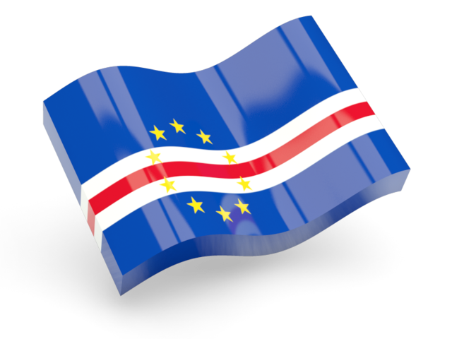 Glossy wave icon. Download flag icon of Cape Verde at PNG format