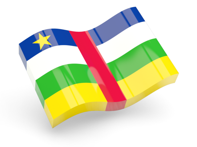 Глянцевая волнистая иконка. Скачать флаг. Центральноафриканская Республика