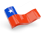 Chile. Glossy wave icon. Download icon.