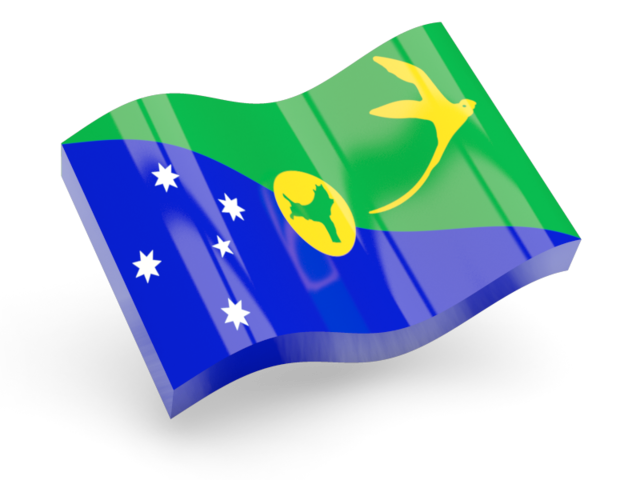 Glossy wave icon. Download flag icon of Christmas Island at PNG format