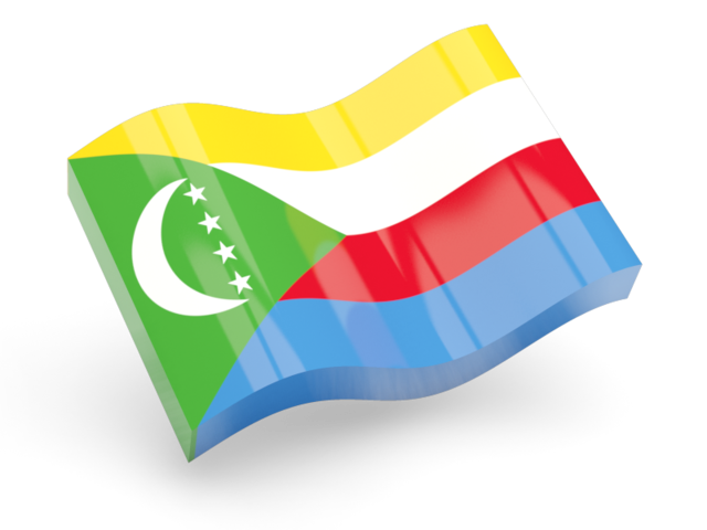 Glossy wave icon. Download flag icon of Comoros at PNG format