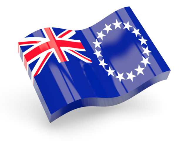 Glossy wave icon. Download flag icon of Cook Islands at PNG format