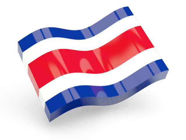 Glossy wave icon. Download flag icon of Costa Rica at PNG format