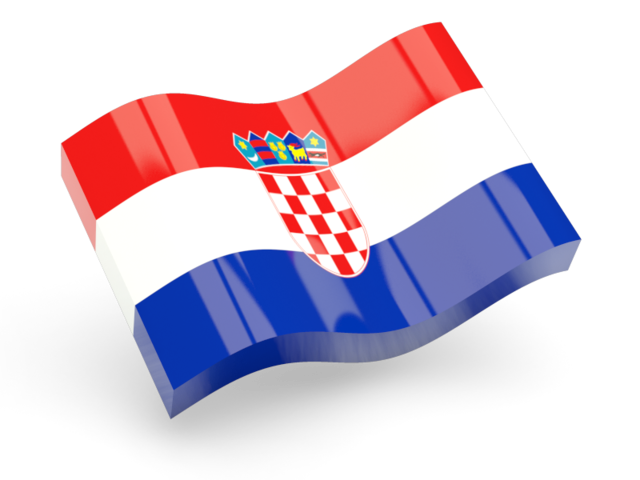 Глянцевая волнистая иконка. Скачать флаг. Хорватия