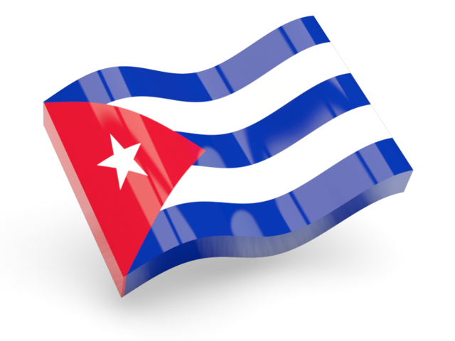 Глянцевая волнистая иконка. Скачать флаг. Куба