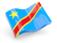 Демократическая Республика Конго. Глянцевая волнистая иконка. Скачать иконку.