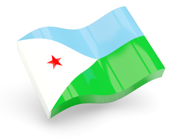 Glossy wave icon. Download flag icon of Djibouti at PNG format