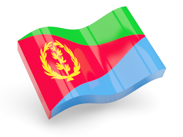 Глянцевая волнистая иконка. Скачать флаг. Эритрея