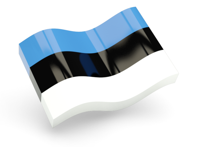 Glossy wave icon. Download flag icon of Estonia at PNG format