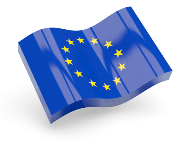 Глянцевая волнистая иконка. Скачать флаг. Европейский союз