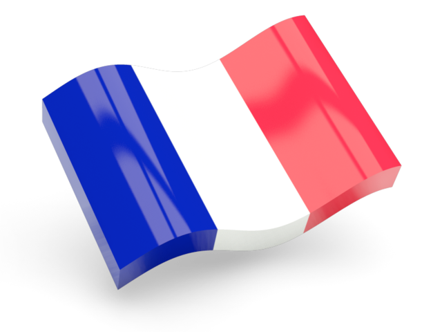 Глянцевая волнистая иконка. Скачать флаг. Франция