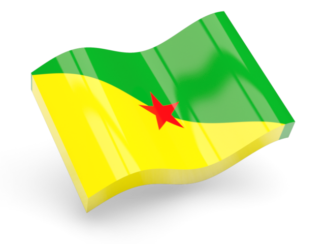 Glossy wave icon. Download flag icon of French Guiana at PNG format