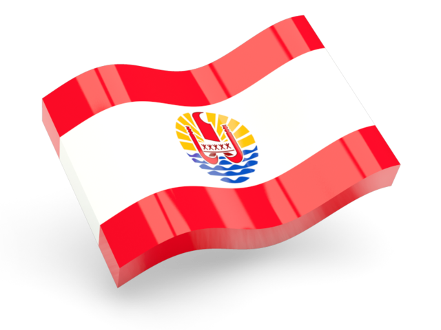 Glossy wave icon. Download flag icon of French Polynesia at PNG format