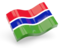 Gambia. Glossy wave icon. Download icon.