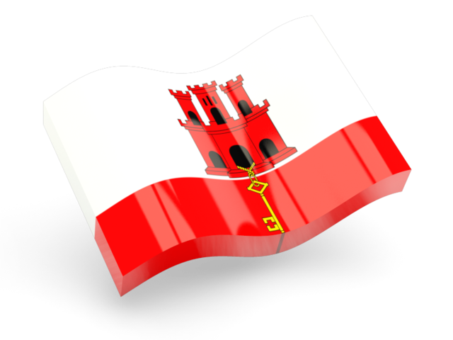 Glossy wave icon. Download flag icon of Gibraltar at PNG format