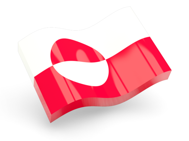 Glossy wave icon. Download flag icon of Greenland at PNG format