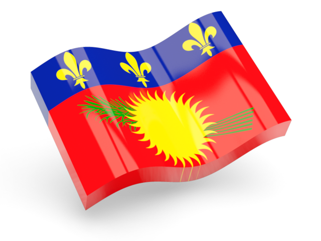Glossy wave icon. Download flag icon of Guadeloupe at PNG format