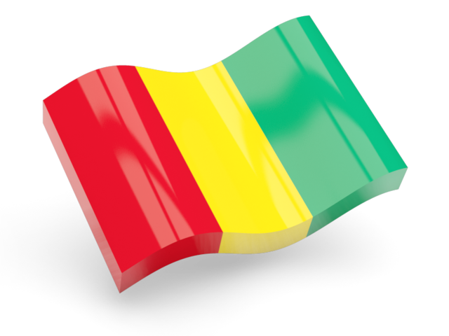 Glossy wave icon. Download flag icon of Guinea at PNG format