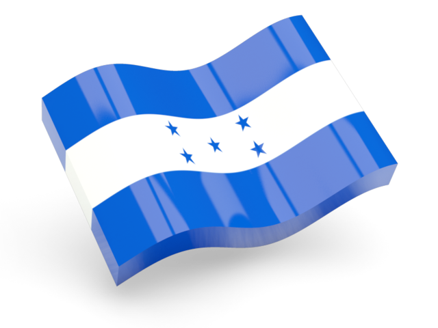 Глянцевая волнистая иконка. Скачать флаг. Гондурас