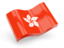 Hong Kong. Glossy wave icon. Download icon.