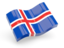 Iceland. Glossy wave icon. Download icon.