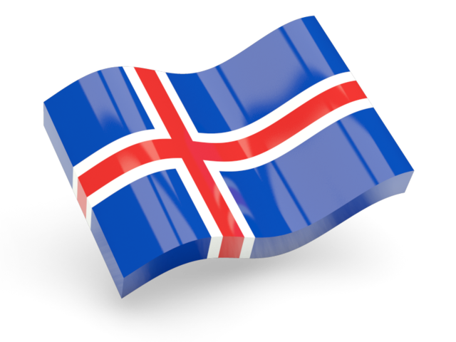 Glossy wave icon. Download flag icon of Iceland at PNG format